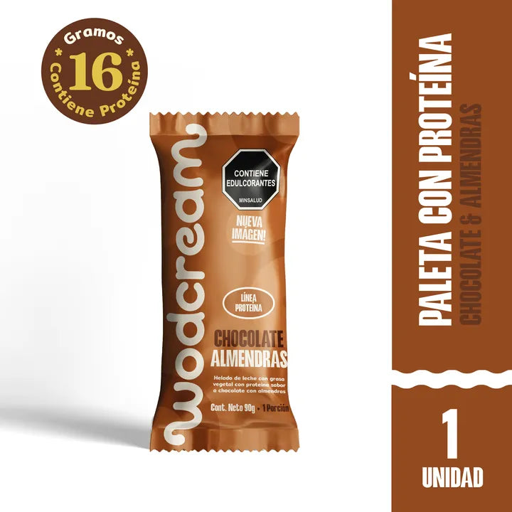 PALETA CHOCOLATE Y ALMENDRAS WODCREAM