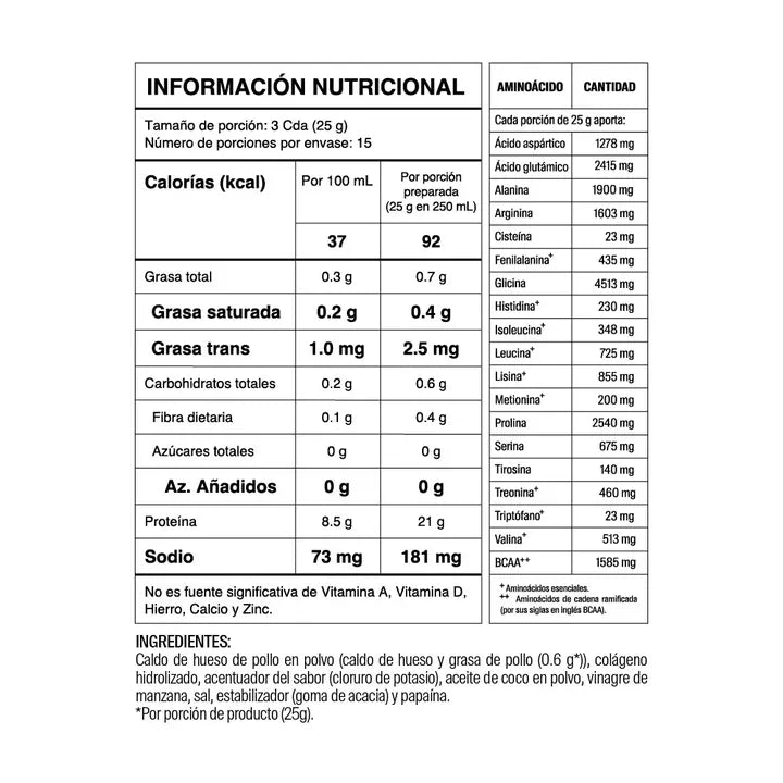 Proteina de Caldo de Hueso SAVVY, Bone Broth Power Protein Chocolate Tarro 560gr