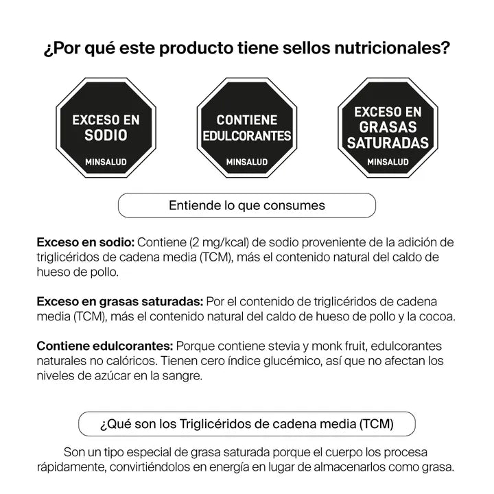Proteina de Caldo de Hueso SAVVY, Bone Broth Power Protein Chocolate Tarro 560gr