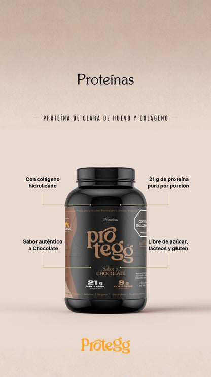 Proteina de Clara de Huevo Protegg 750gr 1,65Lb 25 serv