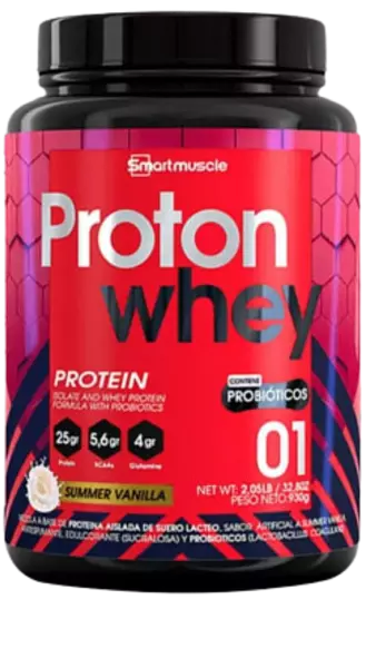 Proton Whey 2lb Summer Vainilla Smartmuscle Proteina Limpia